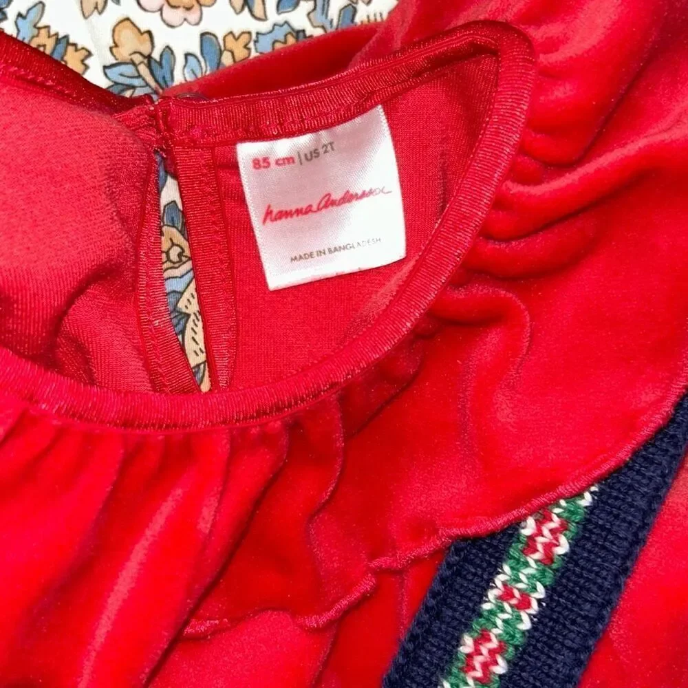Hanna andersson gnome sweater dress set 2t